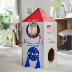 Frisco Spaceship Cardboard Cat House, 2-Story -Frisco Sales Store 317721 PT4. AC SS1800 V1688677264
