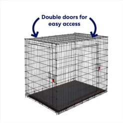 Frisco XX-Large Heavy Duty Enhanced Lock Double Door Wire Dog Crate, Fold & Carry Wire Dog Crate & Mat Kit, 54" -Frisco Sales Store 318116 PT3. AC SS1800 V1634154738