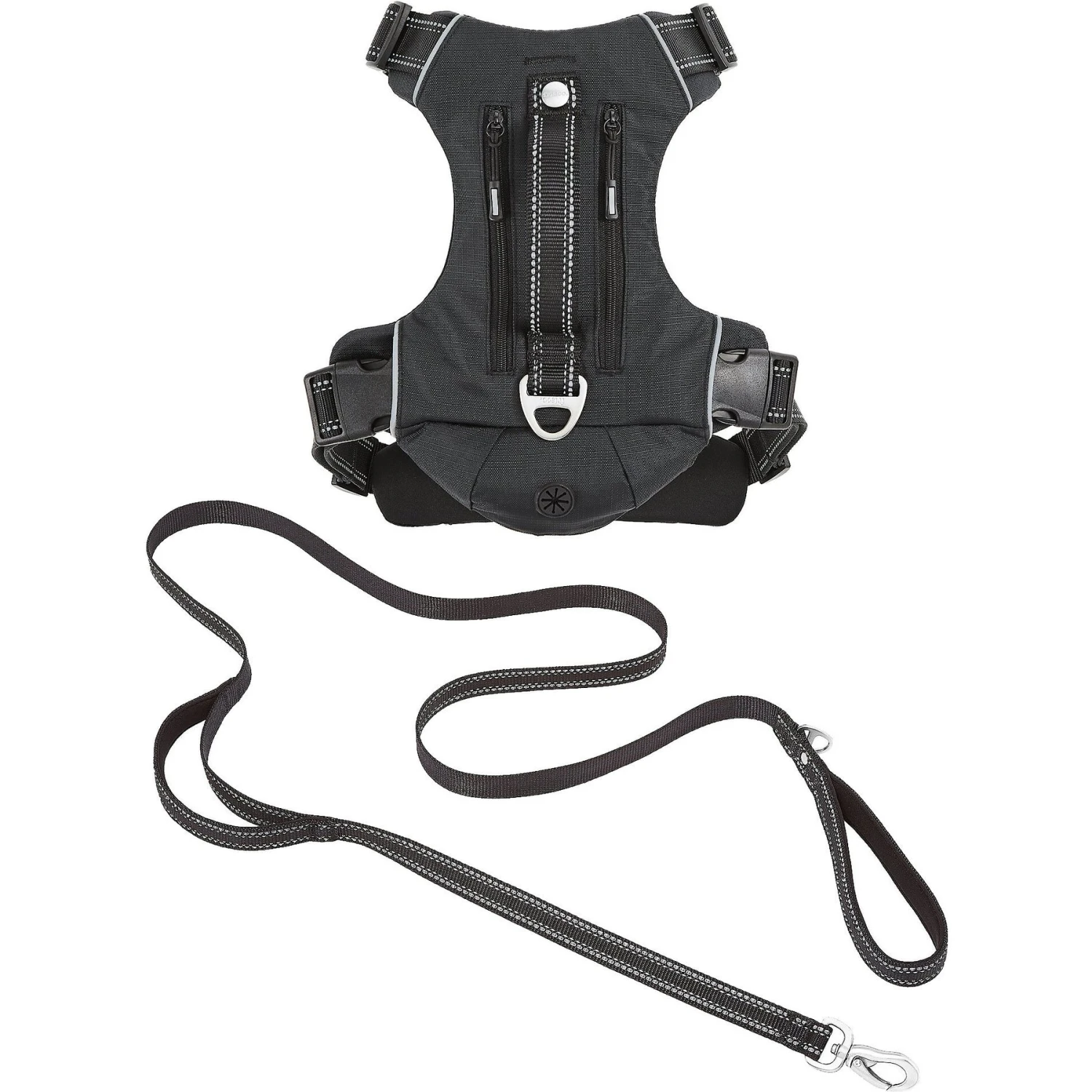 Frisco Outdoor Premium Ripstop Nylon Dog Harness With Pocket & Frisco Outdoor Nylon Reflective Comfort Padded Dog Leash 1 Frisco Outdoor Premium Ripstop Nylon Dog Harness With Pocket & Frisco Outdoor Nylon Reflective Comfort Padded Dog Leash