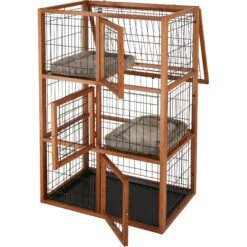 Frisco Collapsible Wood & Wire Cat Cage Playpen, 3 Level 8 Frisco Collapsible Wood & Wire Cat Cage Playpen, 3 Level -Frisco Sales Store 323215 PT3. AC SS1800 V1645497221