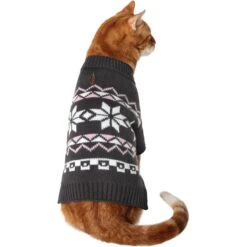 Frisco Gray Chevron Print Dog & Cat Sweater