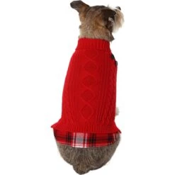 Frisco Plaid Cable Knit Dog & Cat Sweater 9 Frisco Plaid Cable Knit Dog & Cat Sweater -Frisco Sales Store 353611 PT2. AC SS1800 V1659007313