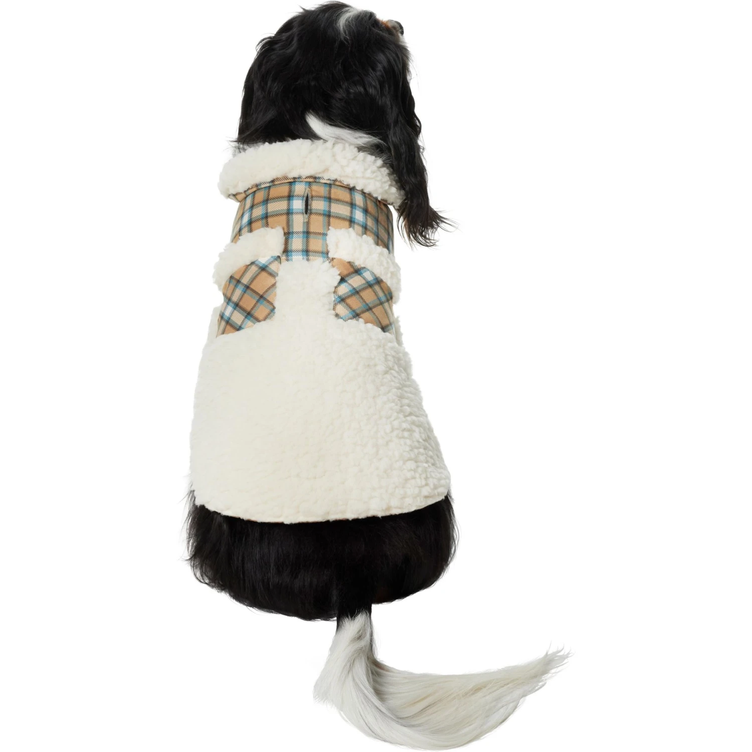 Frisco Lightweight Plaid Pocket Dog & Cat Coat 3 Frisco Lightweight Plaid Pocket Dog & Cat Coat - Image 3
