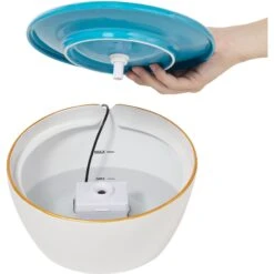 Frisco Ceramic Clouds Dog & Cat Fountain -Frisco Sales Store 355803 PT3. AC SS1800 V1666109478