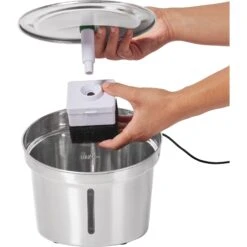 Frisco Stainless Steel Cactus & Leaf Dog & Cat Fountain -Frisco Sales Store 355814 PT3. AC SS1800 V1665173922