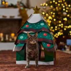 Frisco Holiday Christmas Tree Cardboard Cat House -Frisco Sales Store 360879 PT4. AC SS1800 V1695648149