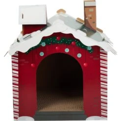 Frisco Holiday Santa's Workshop Cardboard Cat House 8 Frisco Holiday Santa's Workshop Cardboard Cat House -Frisco Sales Store 360881 PT2. AC SS1800 V1661890134