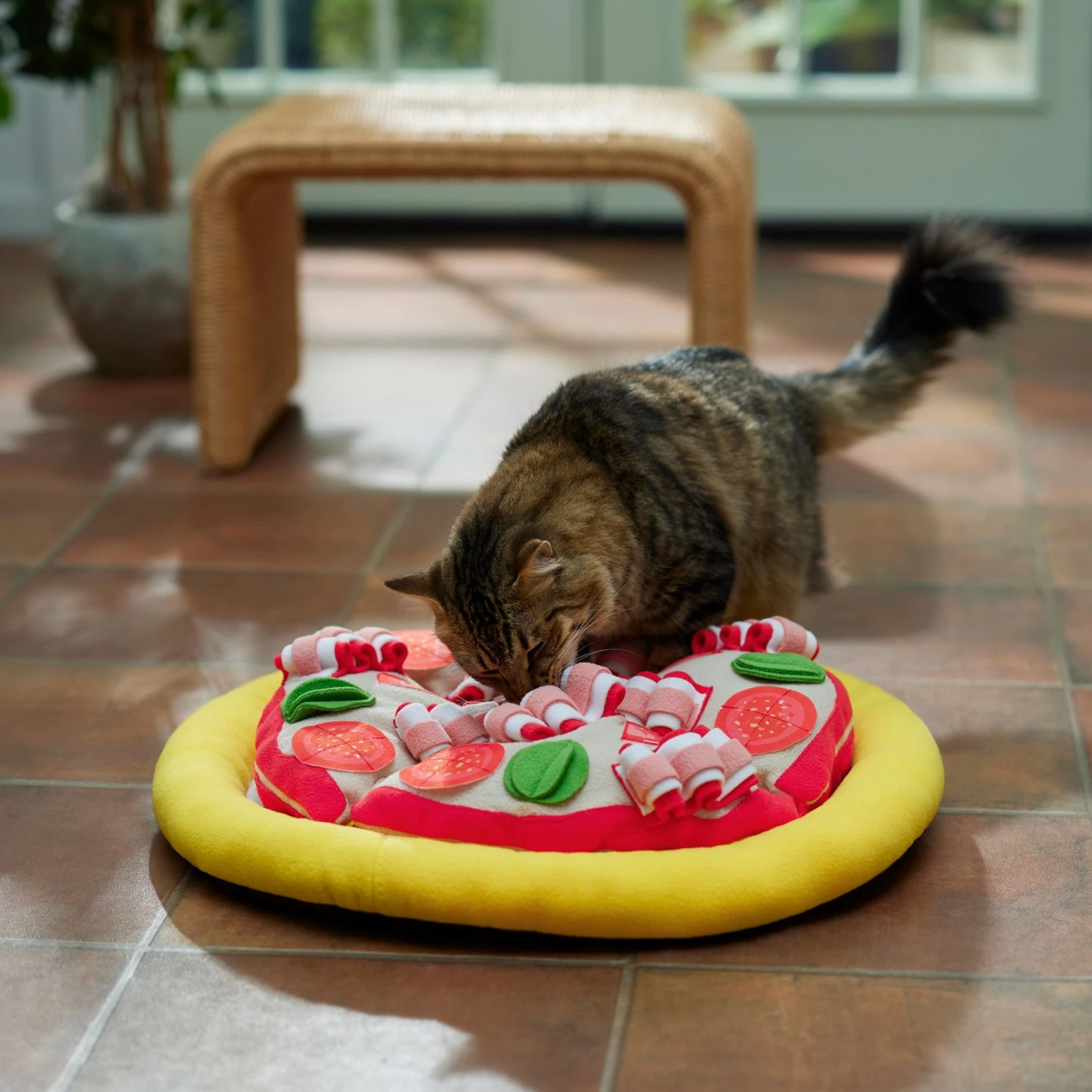 Frisco Pizza Reversible Snuffle Mat, Yellow, Medium 4 Frisco Pizza Reversible Snuffle Mat, Yellow, Medium - Image 4