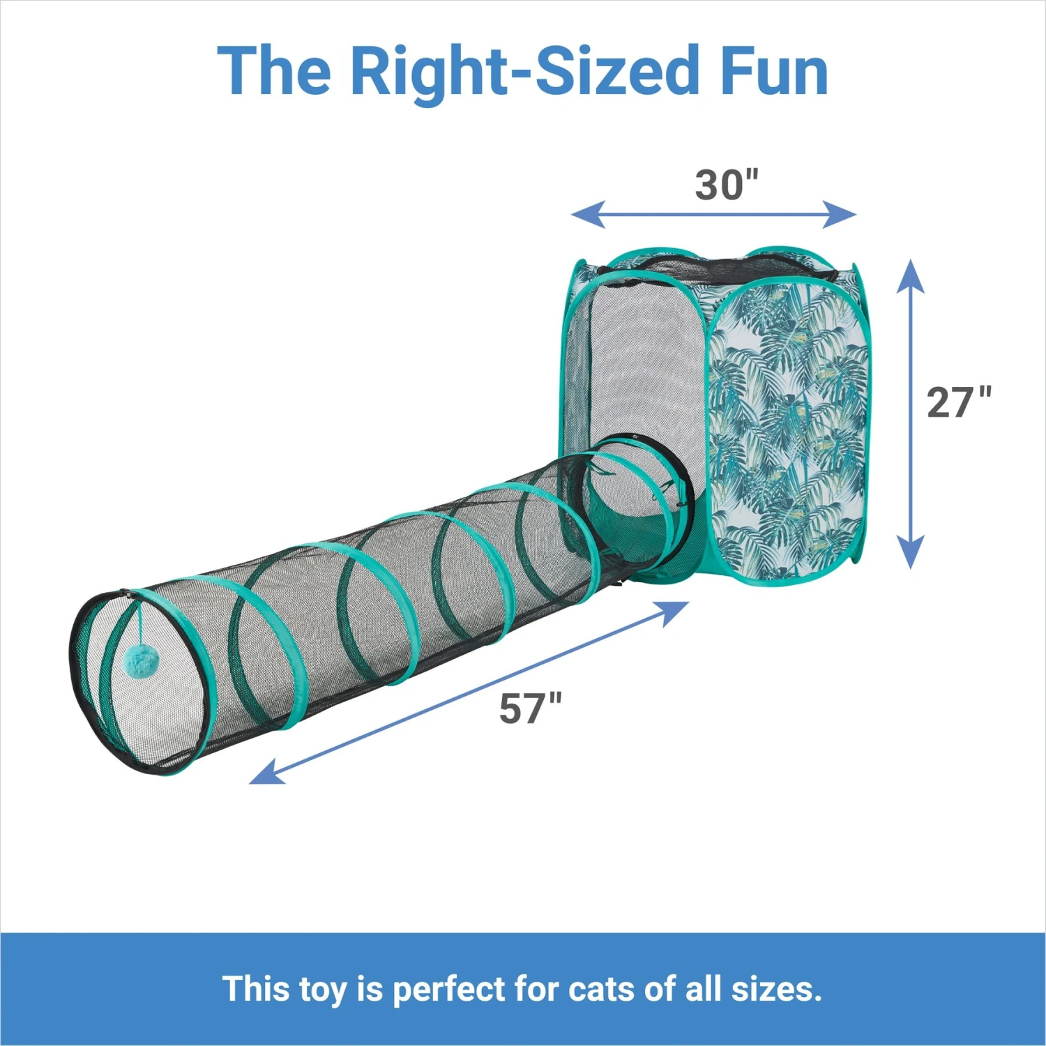 Frisco Mesh Outdoor Extra Tall Pop-up Cat Playpen & Tunnel 2 Frisco Mesh Outdoor Extra Tall Pop-up Cat Playpen & Tunnel - Image 2