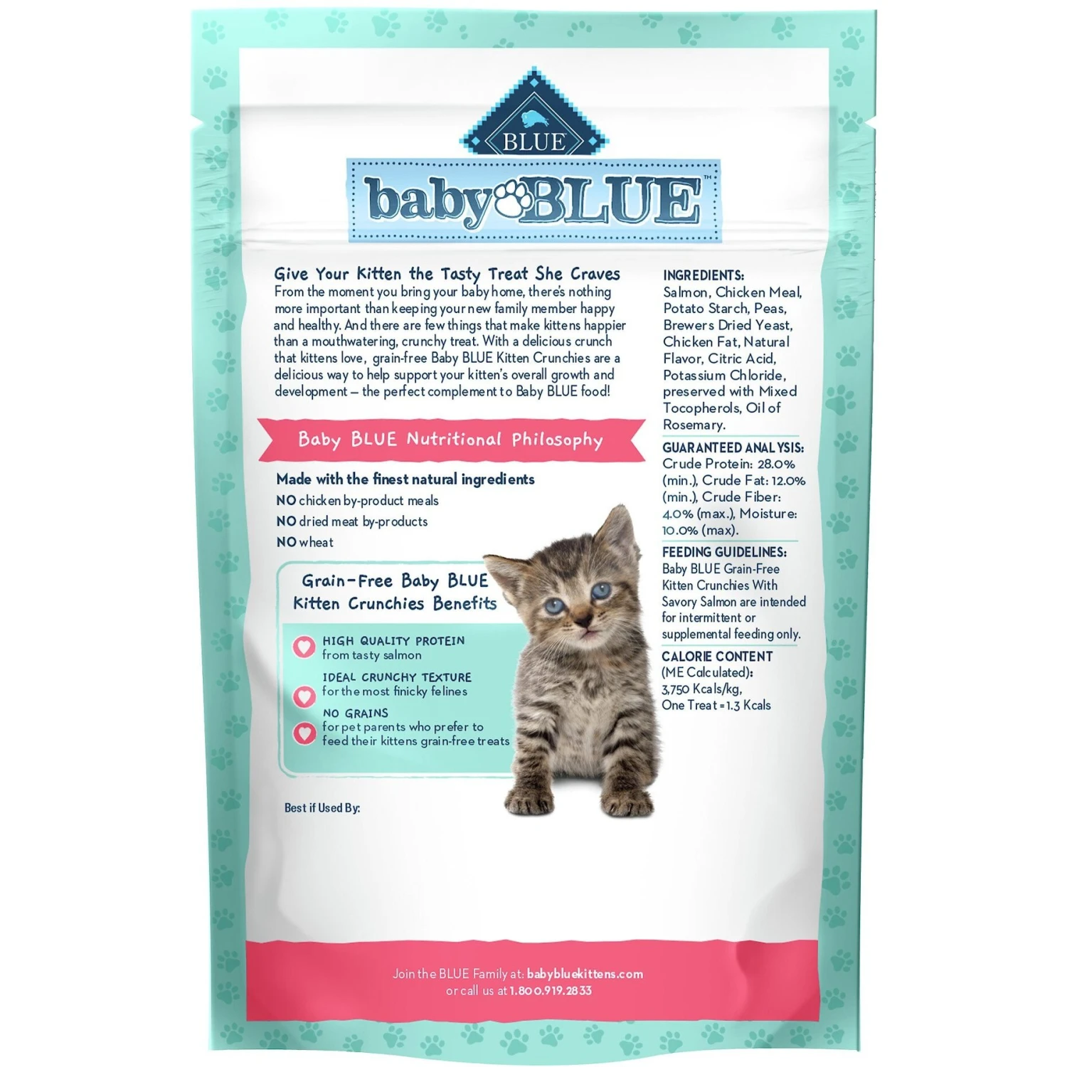 Blue Buffalo Baby Blue Savory Salmon Kitten Treats, 2-oz Bag & Frisco Bird With Feathers Teaser Wand Cat Toy With Catnip 3 Blue Buffalo Baby Blue Savory Salmon Kitten Treats, 2-oz Bag & Frisco Bird With Feathers Teaser Wand Cat Toy With Catnip - Image 3