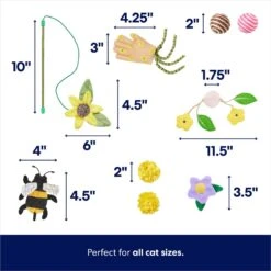 Frisco Spring Plush, Teaser, Ball & Tunnel Variety Pack Cat Toy With Catnip, 10 Count 7 Frisco Spring Plush, Teaser, Ball & Tunnel Variety Pack Cat Toy With Catnip, 10 Count -Frisco Sales Store 541590 PT2. AC SS1800 V1672936931