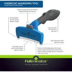 FURminator Long Hair Dog Deshedding Tool & Frisco Shed Reducing Waterless Grooming Wipes For Dogs & Cats, 50 Count -Frisco Sales Store 575134 PT4. AC SS1800 V1657660396