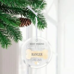 Frisco "Best Friend" Round Shaped Personalized Ornament -Frisco Sales Store 582606 PT2. AC SS1800 V1697131878