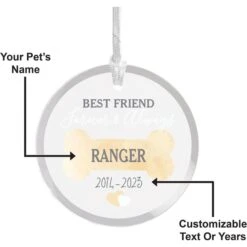 Frisco "Best Friend" Round Shaped Personalized Ornament -Frisco Sales Store 582606 PT4. AC SS1800 V1697131930