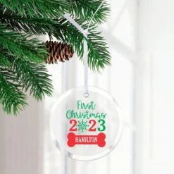 Frisco "First Christmas" Round Shaped Personalized Ornament 9 Frisco "First Christmas" Round Shaped Personalized Ornament -Frisco Sales Store 582622 PT2. AC SS1800 V1697131930
