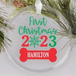 Frisco "First Christmas" Round Shaped Personalized Ornament 12 Frisco "First Christmas" Round Shaped Personalized Ornament -Frisco Sales Store 582622 PT5. AC SS1800 V1697131931