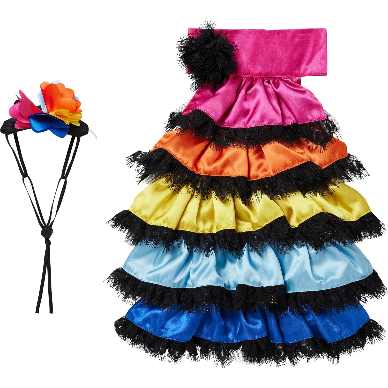 Frisco Ruffle Party Dog & Cat Dress + Headpiece 5 Frisco Ruffle Party Dog & Cat Dress + Headpiece - Image 5
