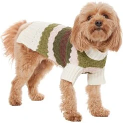 Frisco Bubble Knit Multi Striped Mock Neck Dog & Cat Sweater -Frisco Sales Store 718854 PT2. AC SS1800 V1703184630