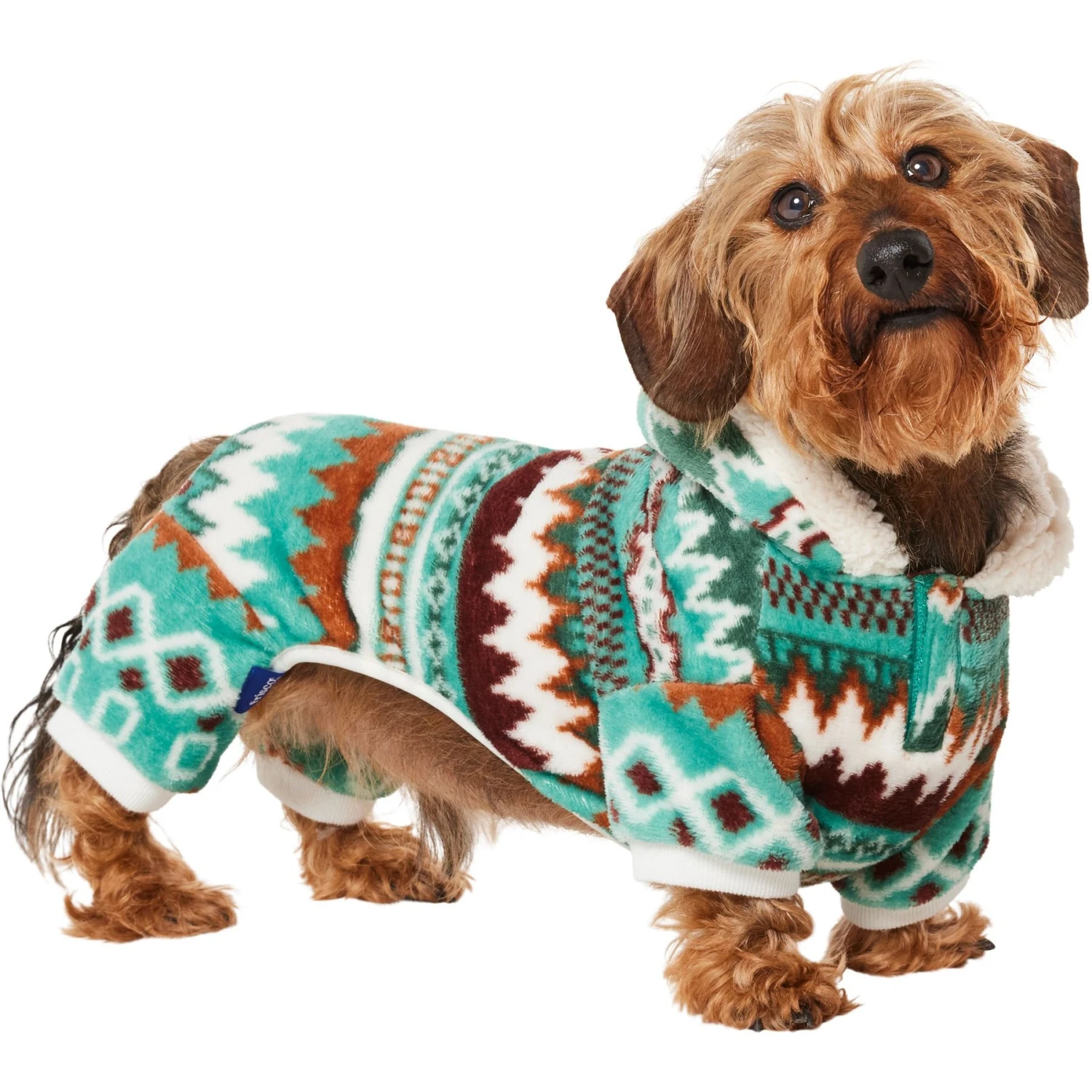 Frisco Fairisle Cozy Plush Fleece Dog & Cat PJs, Green 1 Frisco Fairisle Cozy Plush Fleece Dog & Cat PJs, Green