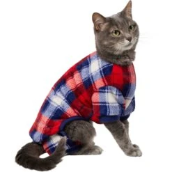 Frisco Cozy Plush Fleece Dog & Cat PJs, Plaid -Frisco Sales Store 719102 PT2. AC SS1800 V1692202558