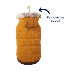 Frisco Heavy Weight Lux Corduroy Insulated Dog & Cat Coat With Fur Trimmed Hood -Frisco Sales Store 719966 PT3. AC SS1800 V1692978846