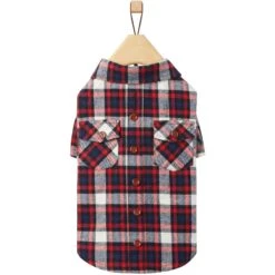Frisco Red & Blue Plaid Dog & Cat Flannel Shirt -Frisco Sales Store 720838 PT3. AC SS1800 V1693401664