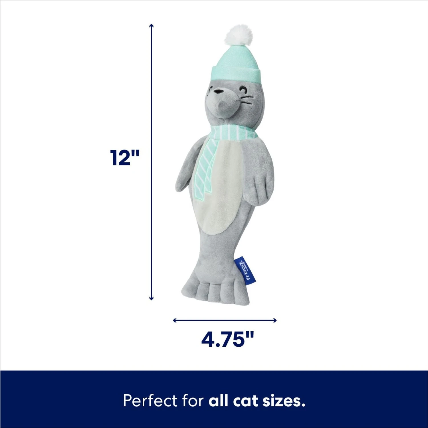 Frisco Holiday Interactive Flopping Seal Electronic Cat Toy With Catnip 2 Frisco Holiday Interactive Flopping Seal Electronic Cat Toy With Catnip - Image 2