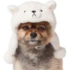 Frisco Plush Polar Bear Dog & Cat Hat -Frisco Sales Store 745614 PT2. AC SS1800 V1694802014