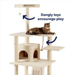 Frisco 62-in Faux Fur Cat Tree & Condo -Frisco Sales Store 92259 PT2. AC SS1800 V1667228962