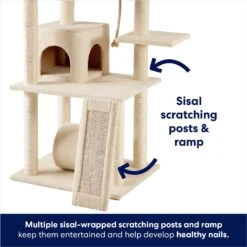 Frisco 62-in Faux Fur Cat Tree & Condo -Frisco Sales Store 92259 PT3. AC SS1800 V1667228394