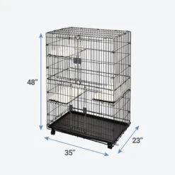 Frisco Collapsible Wire Cat Cage Playpen & Van Ness High Side Corner Cat Litter Pan, Blue 11 Frisco Collapsible Wire Cat Cage Playpen & Van Ness High Side Corner Cat Litter Pan, Blue -Frisco Sales Store 933382 PT2. AC SS1800 V1692304951