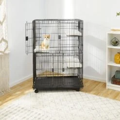 Frisco Collapsible Wire Cat Cage Playpen & Van Ness High Side Corner Cat Litter Pan, Blue 12 Frisco Collapsible Wire Cat Cage Playpen & Van Ness High Side Corner Cat Litter Pan, Blue -Frisco Sales Store 933382 PT3. AC SS1800 V1692305267