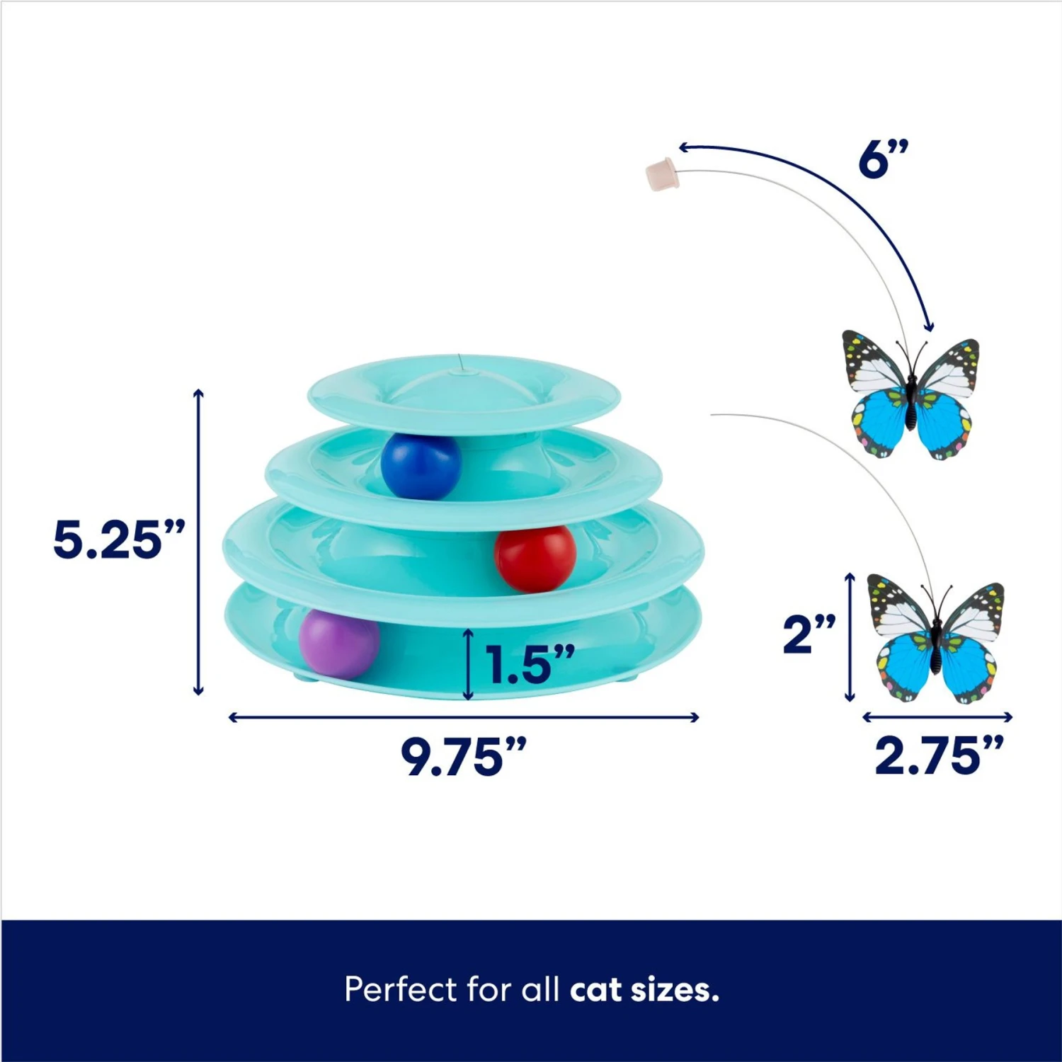 Frisco Foldable Play Tri-Tunnel Cat Toy & Frisco Butterfly Cat Tracks Cat Toy 7 Frisco Foldable Play Tri-Tunnel Cat Toy & Frisco Butterfly Cat Tracks Cat Toy - Image 7