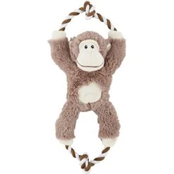 Frisco Fetch Colorful Ball Knot Rope Dog Toy & Frisco Monkey Plush With Rope Squeaky Dog Toy -Frisco Sales Store 962014 PT4. AC SS1800 V1694784008