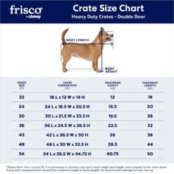 Frisco XX-Large Heavy Duty Double Door Wire Dog Crate, 54 Inch -Frisco Sales Store 97489 PT2. AC SS1800 V1667859374