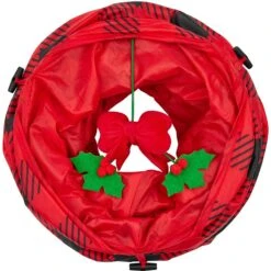 Frisco Holiday Buffalo Plaid Foldable Play Tunnel Cat Toy With Catnip & Frisco Holiday Festive Red Variety Pack Gift Box Cat Toy With Catnip, 14 Count -Frisco Sales Store 986262 PT3. AC SS1800 V1698257736